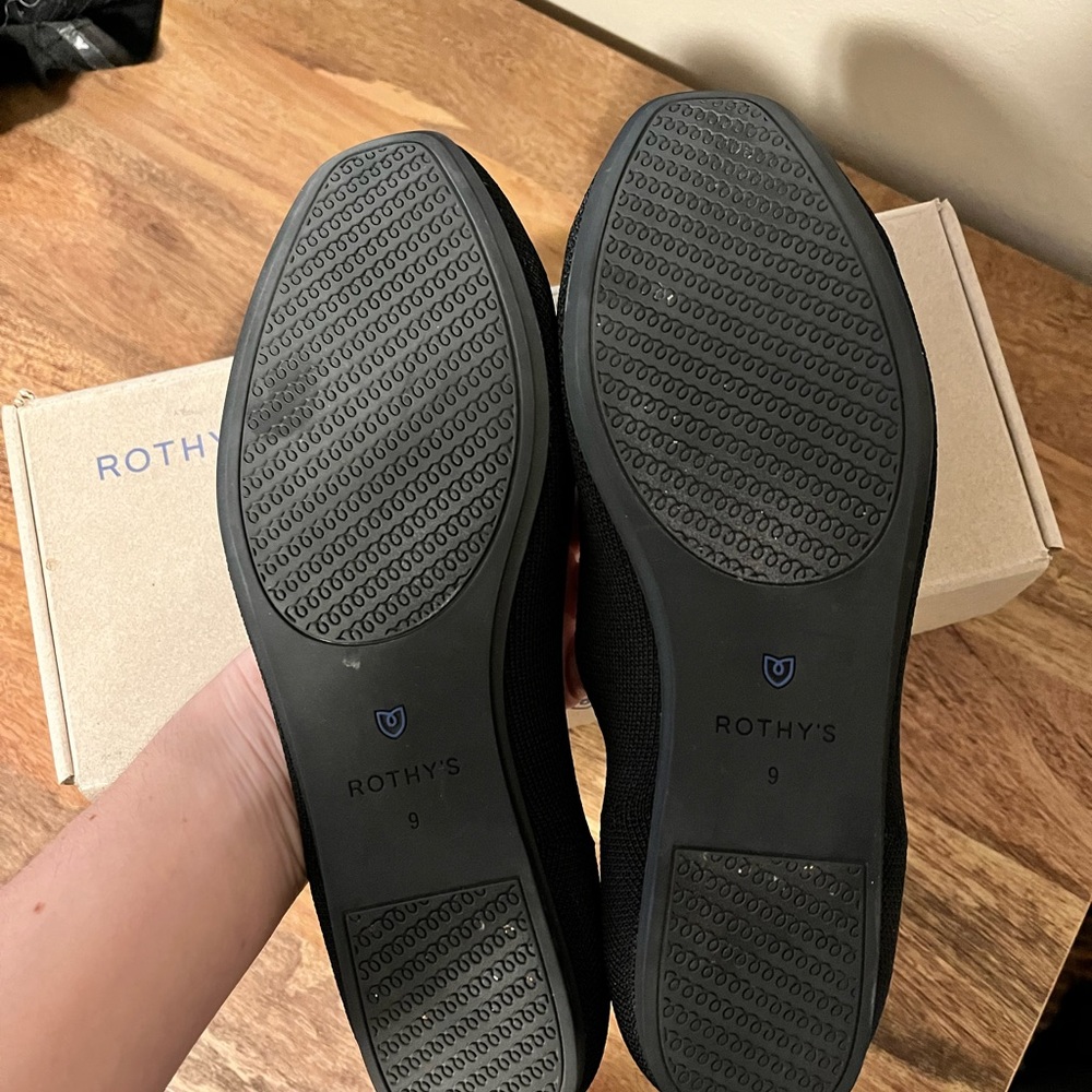 Rothys The Square Flat - Black - Picture 12 of 14
